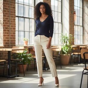 Dana Buchman Black V-Neck Knit Top | Size L | 3/4 Sleeve Classic Blouse